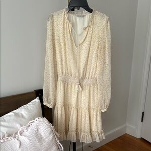 Rebecca Minkoff Cream Bishop Sleeve Sundress